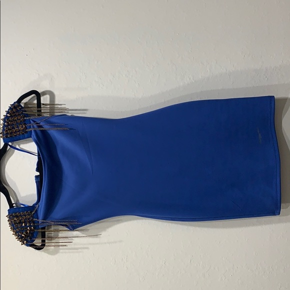 Short Spike Shoulders Dress - Picture 1 of 2